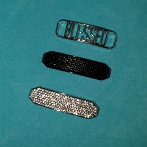 Origami Owl Slides (3) w/Swarovski Crystals